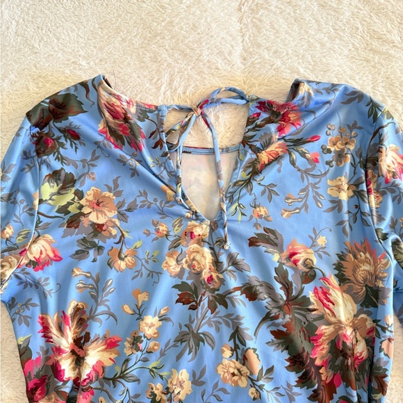 Highline Collective Blue Floral Mini Dress Women’s Small - Picture 4 of 6